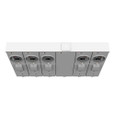 Milbank U5885-X 4 Terminal Ringless Meter Socket Large Closing Plate 5 Position 5-200 Ampere Main Breaker Provision 22K AIC