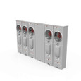 Milbank U5885-X 4 Terminal Ringless Meter Socket Large Closing Plate 5 Position 5-200 Ampere Main Breaker Provision 22K AIC
