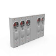 Milbank U5885-X 4 Terminal Ringless Meter Socket Large Closing Plate 5 Position 5-200 Ampere Main Breaker Provision 22K AIC