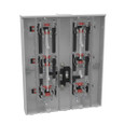 Milbank U2856-X 4-5 Terminal Ringless Meter Socket Large Closing Plate 6 Position 6-125 Ampere Main Breaker Provision