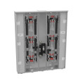Milbank U2856-X 4-5 Terminal Ringless Meter Socket Large Closing Plate 6 Position 6-125 Ampere Main Breaker Provision