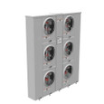 Milbank U2856-X 4-5 Terminal Ringless Meter Socket Large Closing Plate 6 Position 6-125 Ampere Main Breaker Provision