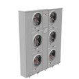 Milbank U2856-X 4-5 Terminal Ringless Meter Socket Large Closing Plate 6 Position 6-125 Ampere Main Breaker Provision