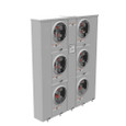 Milbank U2856-X 4-5 Terminal Ringless Meter Socket Large Closing Plate 6 Position 6-125 Ampere Main Breaker Provision