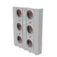 Milbank U2856-X 4-5 Terminal Ringless Meter Socket Large Closing Plate 6 Position 6-125 Ampere Main Breaker Provision