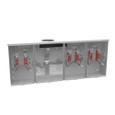 Milbank 5.125x26.5x14 G90 Galvanized Steel Ringless Meter Socket,4 Terminal, Horn Bypass, Rochester Gas Electric