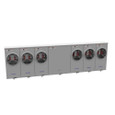 Milbank 5.125x26.5x14 G90 Galvanized Steel Ringless Meter Socket,4 Terminal, Horn Bypass, Rochester Gas Electric