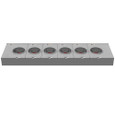 Milbank U8215-XL 4 Terminal Ringless Small Closing Plate 5 Position 100 Ampere Side Wireway