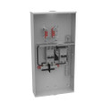Milbank U4412-RL Ring Type Meter Main 200A Service with Auxiliary Breaker, Small Hub, Outdoor Utility Rated