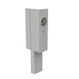 Milbank U4323-O 4 Terminal Ringless Meter Socket With Main And Load Center Plain Top Lever Bypass 2 Main Breaker Provision Double Pedestal Direct Bury