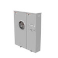 Milbank Ringless Lever Bypass Meter Main-Dual Main Breaker Pedestal, 4 Terminal, Direct Bury