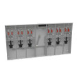 Milbank U5886-X-KK 4 Terminal Ringless Meter Socket Large Closing Plate Horn Bypass 6 Position 6-200 Ampere Main Breaker Provision Horizontal