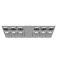 Milbank U5886-X-KK 4 Terminal Ringless Meter Socket Large Closing Plate Horn Bypass 6 Position 6-200 Ampere Main Breaker Provision Horizontal