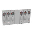 Milbank U5886-X-KK 4 Terminal Ringless Meter Socket Large Closing Plate Horn Bypass 6 Position 6-200 Ampere Main Breaker Provision Horizontal