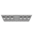 Milbank U5886-X-KK 4 Terminal Ringless Meter Socket Large Closing Plate Horn Bypass 6 Position 6-200 Ampere Main Breaker Provision Horizontal