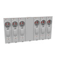 Milbank U5886-X-KK 4 Terminal Ringless Meter Socket Large Closing Plate Horn Bypass 6 Position 6-200 Ampere Main Breaker Provision Horizontal