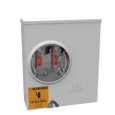 Milbank U4413-O-KK 4 Terminal Ringless Meter Socket, Plain Top Horn Bypass Left Facing Socket