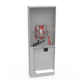 Milbank U6012-XL-200 4 & 5 Terminal Ringless Meter Socket - Small Closing Plates, Lever Bypass with 200A Main Breaker and 8 Branch Circuits