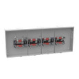 Milbank 4 Terminal Ringless Small Closing Plate 2-6 Position Stainless Steel Hasp, 100 Ampere