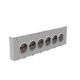 Milbank 4 Terminal Ringless Small Closing Plate 2-6 Position Stainless Steel Hasp, 100 Ampere