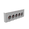 Milbank 4 Terminal Ringless Small Closing Plate 2-6 Position Stainless Steel Hasp, 100 Ampere