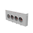 Milbank 4 Terminal Ringless Small Closing Plate 2-6 Position Stainless Steel Hasp, 100 Ampere