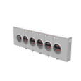 Milbank 4 Terminal Ringless Small Closing Plate 2-6 Position Stainless Steel Hasp, 100 Ampere