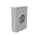 Milbank UAP9701 7 Terminal Ringless Meter Socket - Lever Bypass, Aluminum Painted