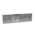Milbank 4 Terminal Ringless Large Closing Plate 5 Position Meter Socket, 200 Ampere