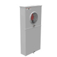 Milbank U6266 4 Terminal Ringless Meter Socket Stainless Steel Hasp - Dual Small Closing Plates with Main Breaker and Branch Circuits