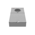 Milbank U6266 4 Terminal Ringless Meter Socket Stainless Steel Hasp - Dual Small Closing Plates with Main Breaker and Branch Circuits