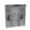 Milbank U5882-X 4-5 Terminal Ringless Meter Socket Large Closing Plate 2 Position 2-200 Ampere Main Breaker Provision 22K AIC
