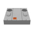 Milbank U5882-X 4-5 Terminal Ringless Meter Socket Large Closing Plate 2 Position 2-200 Ampere Main Breaker Provision 22K AIC