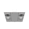Milbank U5882-X 4-5 Terminal Ringless Meter Socket Large Closing Plate 2 Position 2-200 Ampere Main Breaker Provision 22K AIC