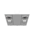 Milbank U5882-X 4-5 Terminal Ringless Meter Socket Large Closing Plate 2 Position 2-200 Ampere Main Breaker Provision 22K AIC