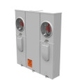 Milbank U5882-X 4-5 Terminal Ringless Meter Socket Large Closing Plate 2 Position 2-200 Ampere Main Breaker Provision 22K AIC