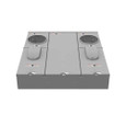 Milbank U5882-X 4-5 Terminal Ringless Meter Socket Large Closing Plate 2 Position 2-200 Ampere Main Breaker Provision 22K AIC