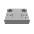 Milbank U5882-X 4-5 Terminal Ringless Meter Socket Large Closing Plate 2 Position 2-200 Ampere Main Breaker Provision 22K AIC