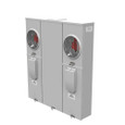 Milbank U5882-X 4-5 Terminal Ringless Meter Socket Large Closing Plate 2 Position 2-200 Ampere Main Breaker Provision 22K AIC