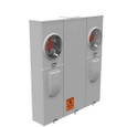 Milbank U5882-X 4-5 Terminal Ringless Meter Socket Large Closing Plate 2 Position 2-200 Ampere Main Breaker Provision 22K AIC