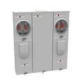 Milbank U5882-X 4-5 Terminal Ringless Meter Socket Large Closing Plate 2 Position 2-200 Ampere Main Breaker Provision 22K AIC