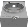 Milbank U8569 125A 1-Phase 600V 5 Terminal Ringless Meter Socket - Horn Bypass with 7/8" Barrel Lock Provision