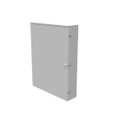 Milbank Hinge Cover Type 3R UL Listed Steel No Knockouts ANSI 61 Gray Padlocking Draw Latch Mounting Emboss Holes In Back Stiffener Back Panel Weld Studs