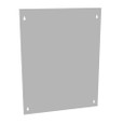 Milbank Blank Flush Cover Type 1 Screw Cover ANSI 61 Gray Steel Flange 3/4 Inch On All Sides