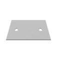 Milbank Blank Flush Cover Type 1 Screw Cover ANSI 61 Gray Steel Flange 3/4 Inch On All Sides