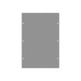 Milbank Blank Flush Cover Type 1 Screw Cover ANSI 61 Gray Steel Flange 3/4 Inch On All Sides