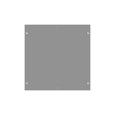 Milbank Blank Flush Cover Type 1 Screw Cover ANSI 61 Gray Steel Flange 3/4 Inch On All Sides