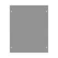 Milbank Blank Flush Cover Type 1 Screw Cover ANSI 61 Gray Steel Flange 3/4 Inch On All Sides