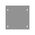 Milbank Blank Flush Cover Type 1 Screw Cover ANSI 61 Gray Steel Flange 3/4 Inch On All Sides