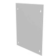 Milbank Blank Flush Cover Type 1 Screw Cover ANSI 61 Gray Steel Flange 3/4 Inch On All Sides
